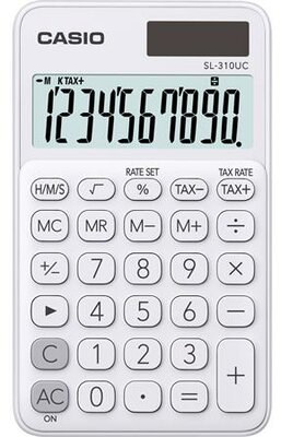 Zsebszámológép, 10 számjegy, CASIO "SL 310" fehér