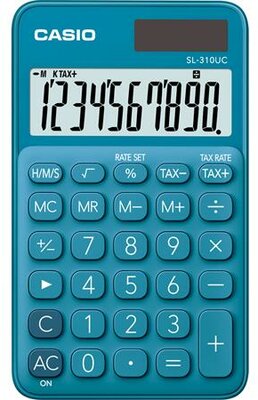 Zsebszámológép, 10 számjegy, CASIO "SL 310" kék