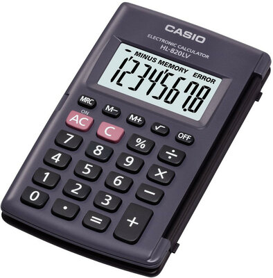 Casio HL 820LV fekete fedeles zsebszámológép