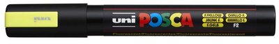 Dekormarker, 1,8-2,5 mm, UNI "Posca PC-5M", fluor sárga