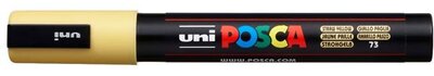 Dekormarker, 1,8-2,5 mm, UNI "Posca PC-5M", szalmasárga