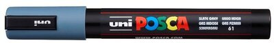 Dekormarker, 1,8-2,5 mm, UNI "Posca PC-5M", palaszürke