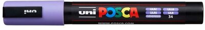 Dekormarker, 1,8-2,5 mm, UNI "Posca PC-5M", halványlila