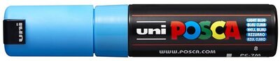 Dekormarker, 4,5-5,5 mm, UNI "Posca PC-7M", világoskék