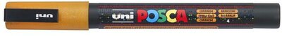 Dekormarker, 0,9-1,3 mm, UNI"Posca PC-3ML", fényes narancs