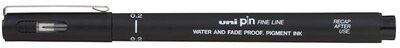 Rajzmarker, 0,2 mm, UNI PIN, fekete