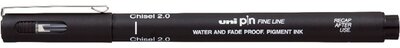 Uni PIN vágott hegyű 2 mm fekete rajzmarker