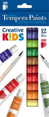 Tempera készlet, 12 darabos, ICO "Creative Kids", (12 db)