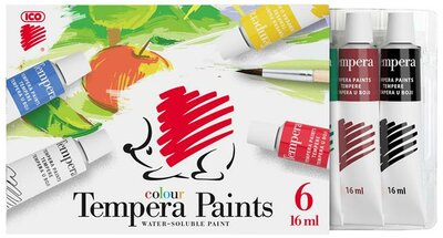 Tempera készlet, 6 darabos, ICO "Süni", (6 db)