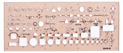 Elektronikai sablon, műanyag, KOH-I-NOOR "703071"