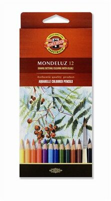 Akvarell ceruza készlet, KOH-I-NOOR "Mondeluz 3716/12" 12 különböző szín, (12 db)