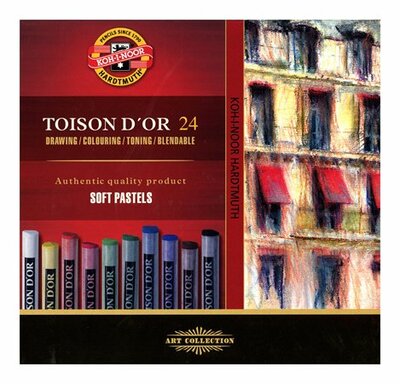 Porpasztell-kréta, puha, KOH-I-NOOR "Toison 8514/24", 24 különböző szín, (24 db)
