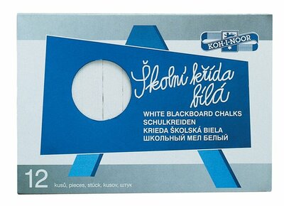 Táblakréta, szögletes, KOH-I-NOOR, fehér, (12 db)