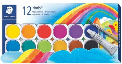Vízfesték, 12 darabos, STAEDTLER "Noris 888", (12 db)