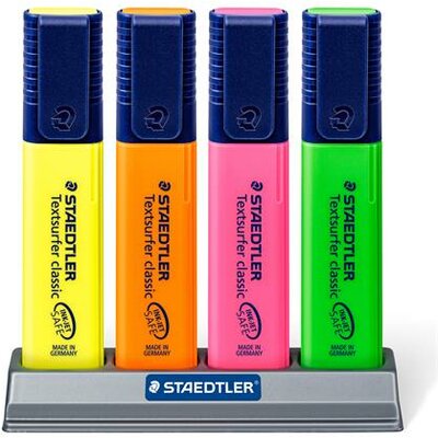 Szövegkiemelő készlet, 1-5 mm, asztali, STAEDTLER "Classic 364", 4 különböző szín, (4 db)