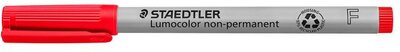 Alkoholmentes marker, OHP, 0,6 mm, STAEDTLER "Lumocolor® 316 F", piros