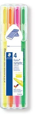 Szövegkiemelő készlet, 1-4 mm, STAEDTLER "Triplus 362", 4 különböző szín, (4 db)