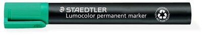 Alkoholos marker, 2-5 mm, vágott, STAEDTLER "Lumocolor® 350", zöld