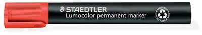 Alkoholos marker, 2-5 mm, vágott, STAEDTLER "Lumocolor® 350", piros
