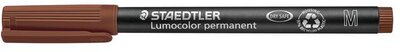 Alkoholos marker, OHP, 1 mm, STAEDTLER "Lumocolor® 317 M", barna
