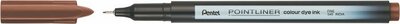 Tűfilc, 0,4 mm, PENTEL "Pointliner", dióbarna