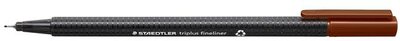 Tűfilc, 0,3 mm, STAEDTLER "Triplus 334", középbarna