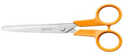 Olló, papírvágó, 17 cm, FISKARS "Classic" narancssárga