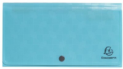 Harmonikamappa, 260x140 mm, PP, 7 rekeszes, EXACOMPTA "Pop'NCo", ciánkék