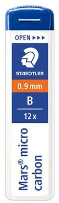 Grafitbél, B, 0,9 mm, STAEDTLER "Mars Micro Carbon 250", (12 szál)