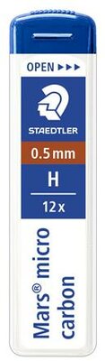 Grafitbél, H, 0,5 mm, STAEDTLER "Mars Micro Carbon 250", (12 szál)