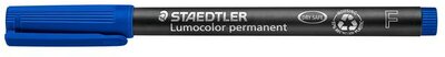 Alkoholos marker, OHP, 0,6 mm, STAEDTLER "Lumocolor® 318 F", kék