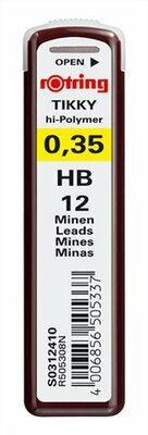 Grafitbél, HB, 0,35 mm, ROTRING, (12 szál)