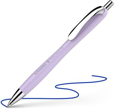 Golyóstoll, 0,7 mm, nyomógombos, SCHNEIDER "Slider Rave XB", halványlila