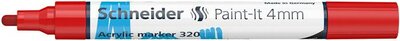 Dekormarker, akril, 4 mm, SCHNEIDER "Paint-It 320", piros