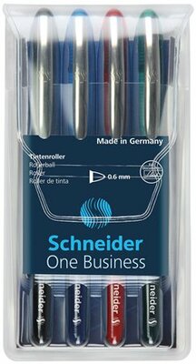 Rollertoll készlet, 0,6 mm, "SCHNEIDER "One Business", 4 szín, (4 db)