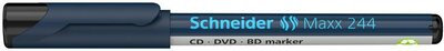 Alkoholos marker, CD/DVD, 0,7 mm, SCHNEIDER "Maxx 244", fekete