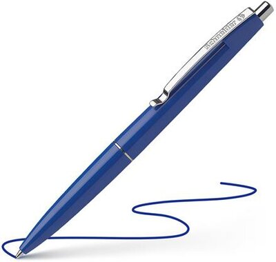 Golyóstoll, 0,5 mm, nyomógombos, SCHNEIDER "Office", kék, (50 db)