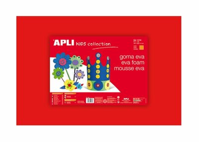 Moosgumi, 400x600 mm, APLI Kids "Eva Sheets", piros, (5 ív)