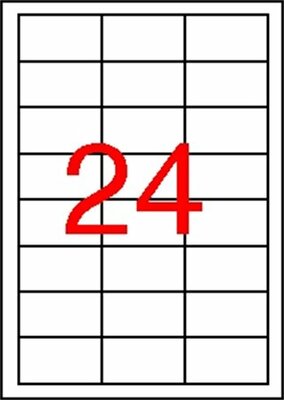Etikett, 64,6x33,8 mm, poliészter, időjárásálló, fehér, APLI, 2400 etikett/csomag, (100 lap)