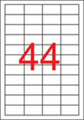 Etikett, univerzális, 48,5x25,4 mm, eltávolítható, APLI, 4400 etikett/csomag, (100 lap)