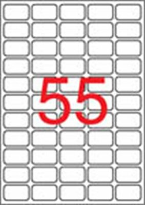 Etikett, univerzális, 36,8x23,8 mm, eltávolítható, kerekített sarkú, APLI, 5500 etikett/csomag, (100 lap)