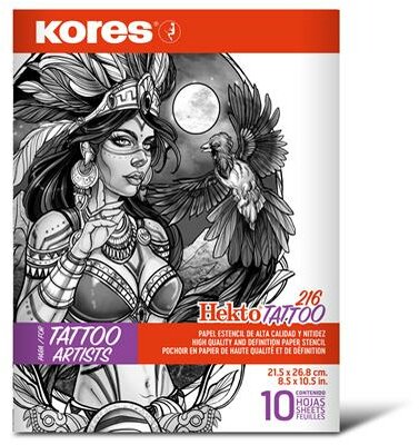 Indigó tetováláshoz, 21,5 x 26,8 cm, KORES "Tattoo", 10 lap, (10 lap)