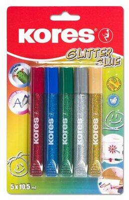 Csillámos ragasztó, standard, KORES, (5 db)