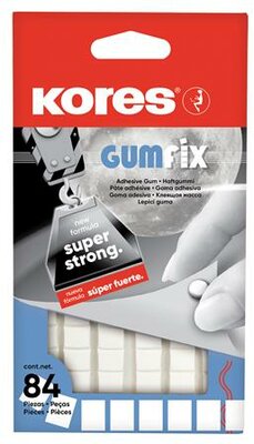 Gyurmaragasztó, 84 kocka/csomag, KORES "Gumfix", (84 db)