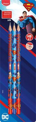 Grafitceruza, HB, háromszögletű, MAPED "Superman", 6 db, (6 db)