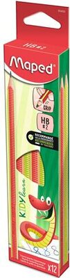 Írástanuló grafitceruza, HB, háromszögletű, MAPED "Kidy Learn", (12 db)