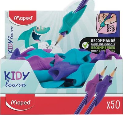 Ceruzafogó, display, MAPED "Kidy Learn", cápa, vegyes színek, (50 db)