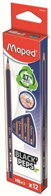 Grafitceruza, HB, háromszögletű, MAPED "Black'Peps Navy", (12 db)