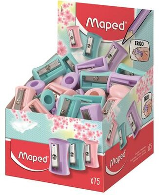 Hegyező display, egylyukú, MAPED "Vivo", vegyes pasztell színek, (75 db)