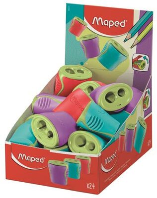 Hegyező display, kétlyukú, tartályos, MAPED "Boogy", vegyes színek, (24 db)